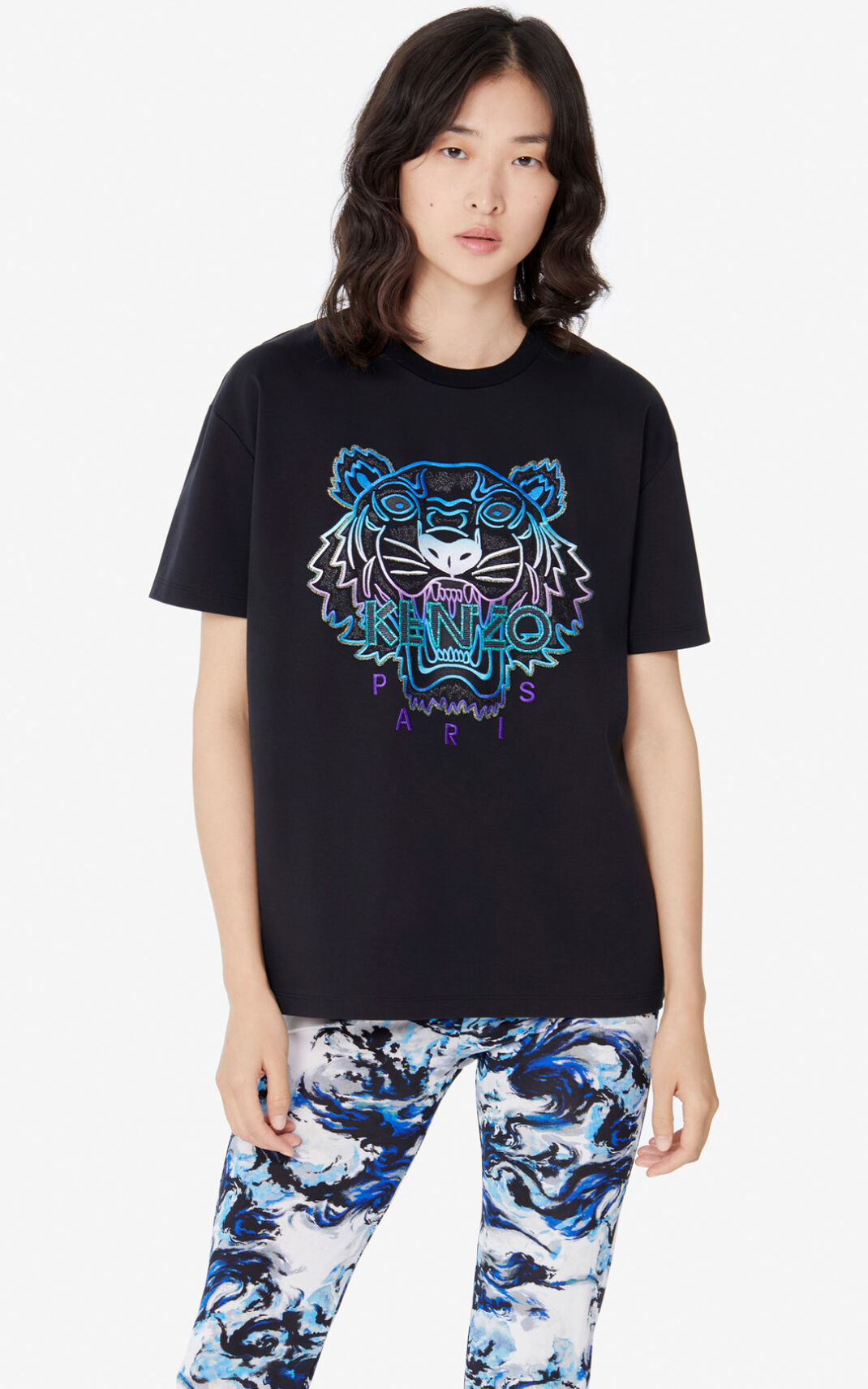 Camisetas Kenzo Tiger Mujer Negras - SKU.8540600